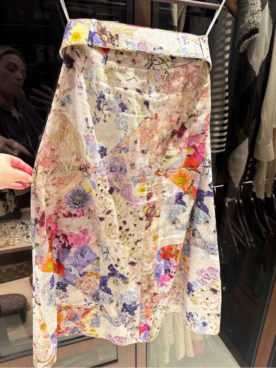 Zimmermann Dresses & Skirts - Zimmermann White Multi Floral Patchwork Midi Skirt